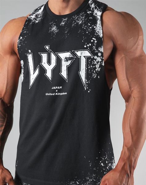 

men fitness tank summer bodybuilding vest 3d printing mens sleeveless muscle breathable male tankbrand gyms clothing, White;black