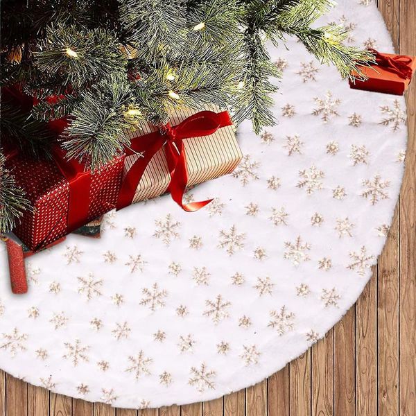 

christmas decorations tree decor rug snowflake white xmas skirt fur navidad pad