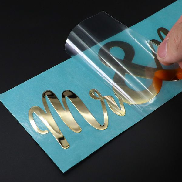 Etichetta adesiva adesiva con logo del marchio in metallo personalizzato Trasferimento stampato Decorazione regalo 3D Adesivi in oro rosa oro argento