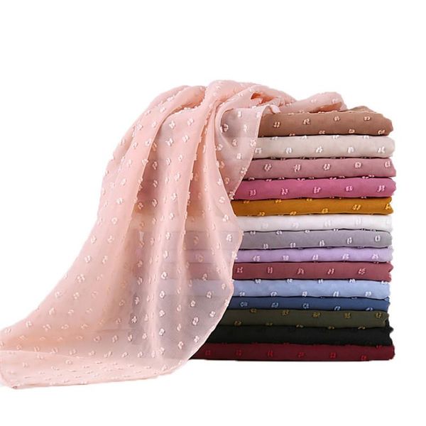 

scarves malaysia ball flocking muslim headband pom pearl bubble chiffon hijab headwear solid color islamic arab shawl scarf, Blue;gray