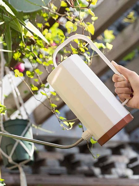 

1.2l long mouth watering can practical flowers gardening tools handle plastic plant sprinkler potted home kettle irrigation equipments
