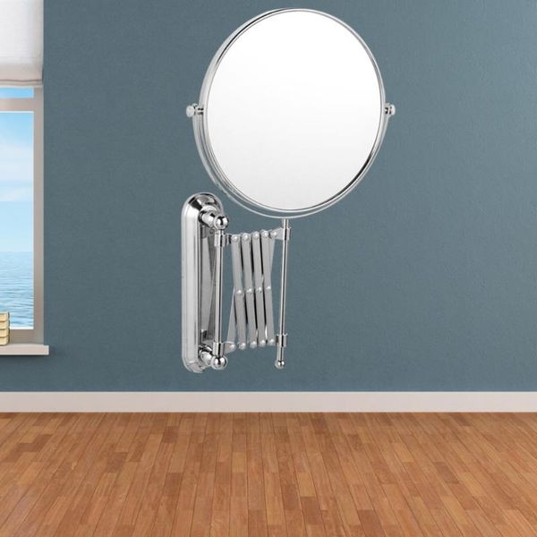 

mirrors 6 inch 3x magnifying round wall mirror two-sided retractable bathroom 360 degree swivel makeup