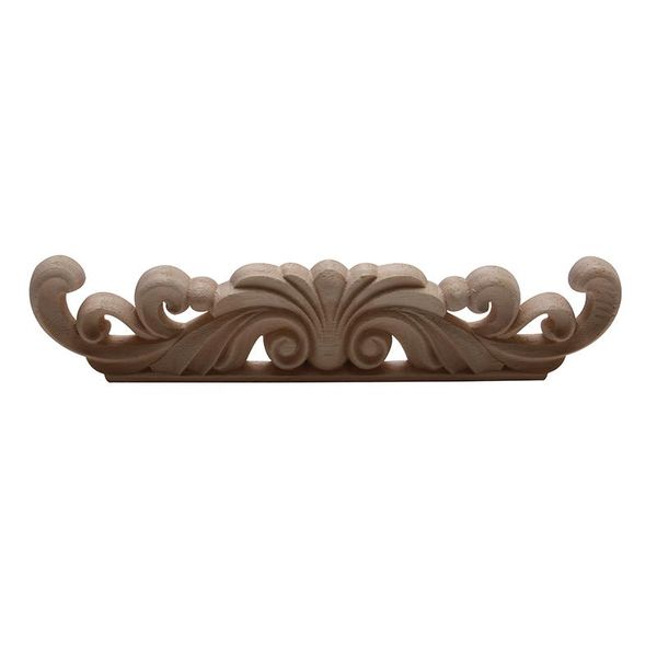 

decorative objects & figurines unpainted carved ornamental onlay wood frame decal applique long floral rubber corner doors walls cabinet win
