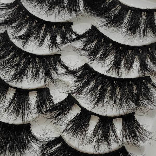 

pair mink eyelashes 25mm lashes fluffy 3d makeup dramatic long natural eyelash extension maquillaje false1