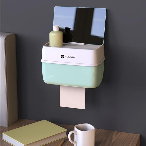 

toilet paper holders creative holder tissue box perforated roll wall mounted dispenser banheiro accessories df50bx