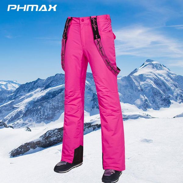 

winter women ski pants outdoor sport bib snowboard trousers waterproof female thermal fleece skating skiing pant