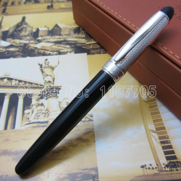 

silver and black roller ball pen b101335 ballpoint pens, Blue;orange