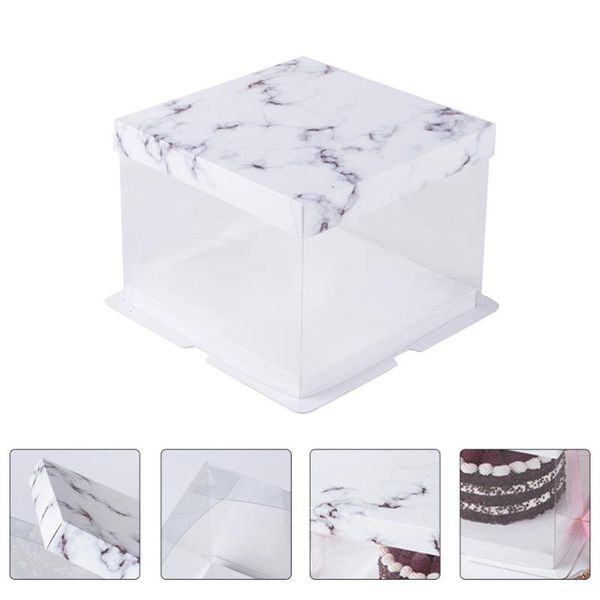 

gift wrap 2pcs marble pattern cake boxes decorative dessert cases packing