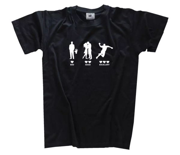 

bad good excellent handball handballer t-shirt s-xxxl, White;black