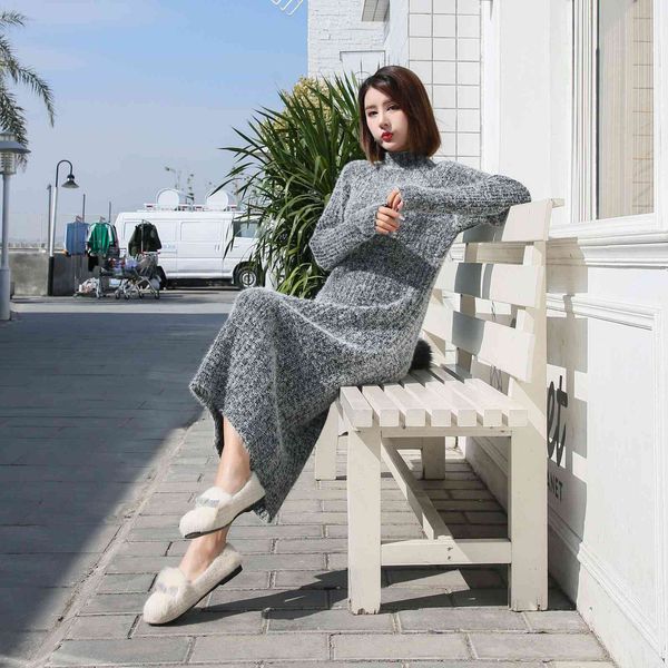 

sweaters 2021 grey spring long sweater plus size female cloths a57, White;black