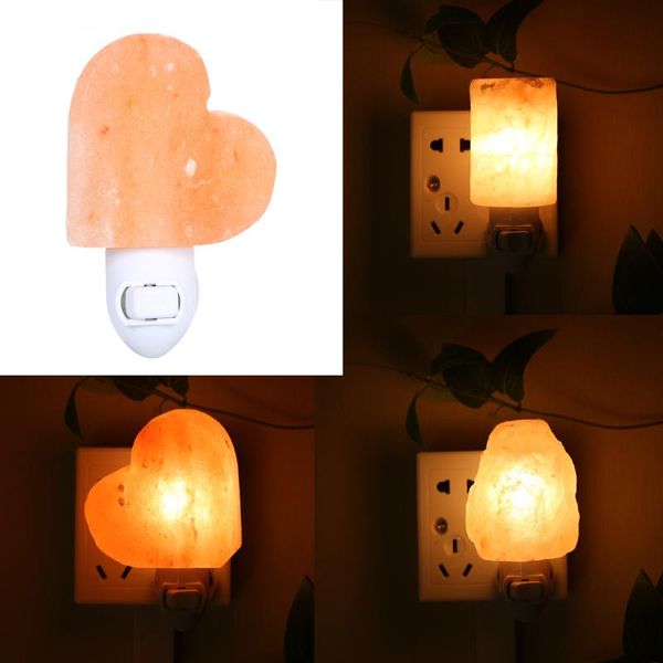 

party decoration mini wall light rotatable himalayan salt night lamp bedroom living room home decor novelty lighting us eu plug