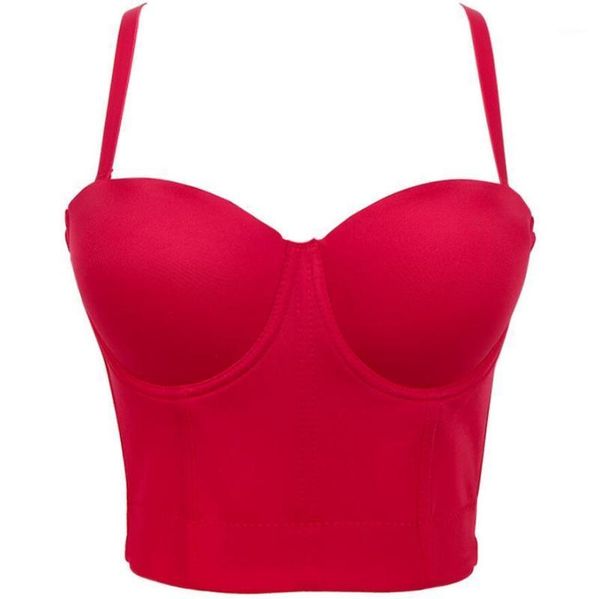

bustiers & corsets fashion basic smooth spandex push up bralet women's bustier bra cropped vest q818, Black;white