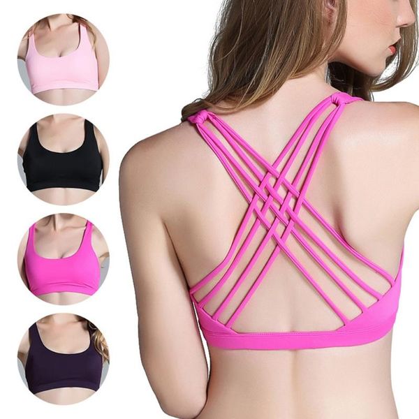 Reggiseno sportivo Europa e Stati Uniti No Steel Ring Yoga Cross Vest Tipo Quick Dry Antiurto Abbigliamento intimo di grandi dimensioni