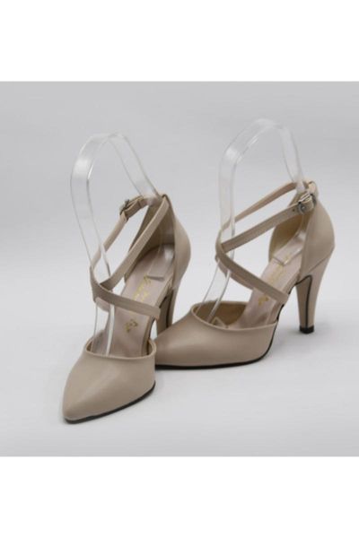 

dress shoes beige thin heels ankle gusset women, Black