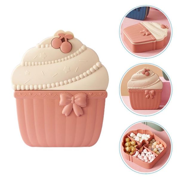 

gift wrap 1pc creative candy snack dried divided storage case for party home (pink)