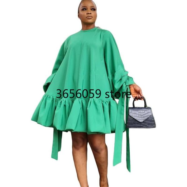 

ethnic clothing african design dresses for women 2021 lantern long sleeve dress clothes dashiki fashion a-line robe africaine femme, Red
