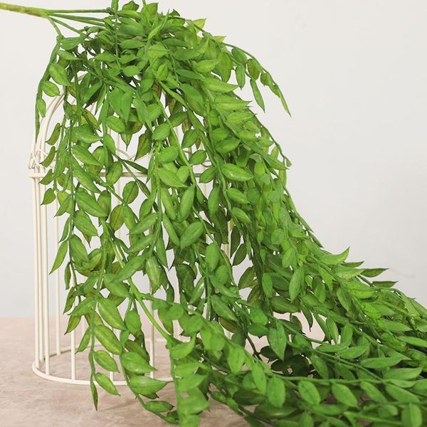 

real touch artificial wall hanging plant pine needles home gardendecoration balcony decoration flower basket decorative flowers & wreaths