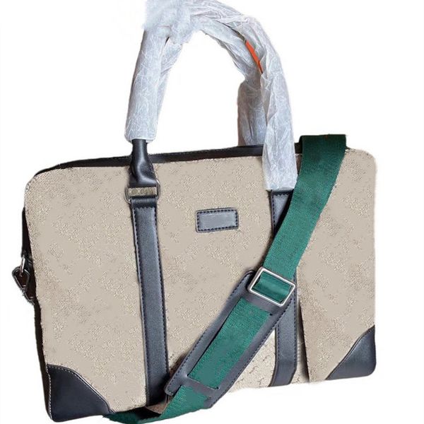 

m113 business bags mens designer brand printed letter briefcases real leather business lapbagss document bag