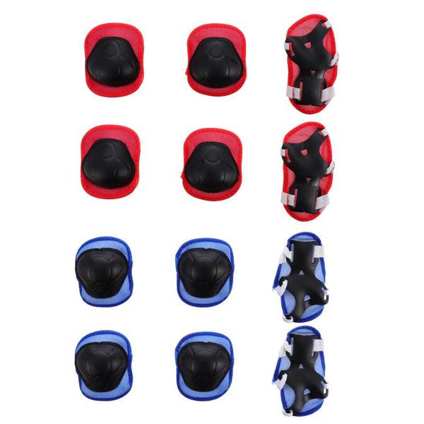 

sets cycling skateboard riding elbow pads knee hand protector pad &, Black;gray