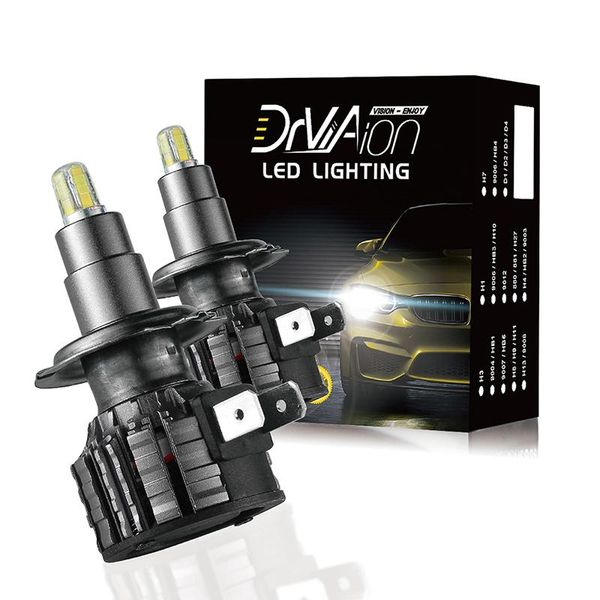 

car headlights 2pcs 48 chips 4 sides h7 led lamp headlight bulbs headlamp 6000k