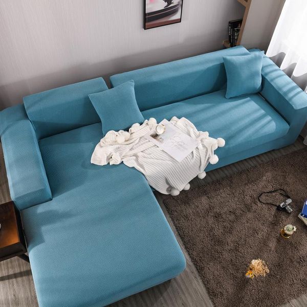 

chair covers solid color corner sofa for living room elastic spandex slipcovers couch cover stretch towel l shape need buy 2piece
