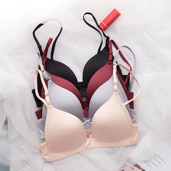 

bras seamless bra wire push up soft women underwear lingerie brassiere, Red;black