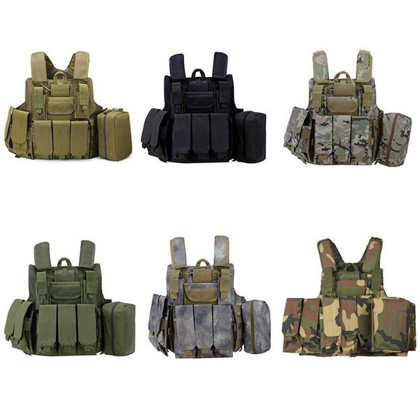 

military army tactical vest ciras militaria camouflage combat armor adjust uniform without board hunting jackets, Camo;black