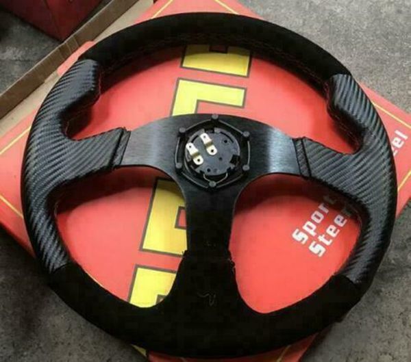 

13 inch carbon fiber pvc + suede leather 320 mm racing steering wheel
