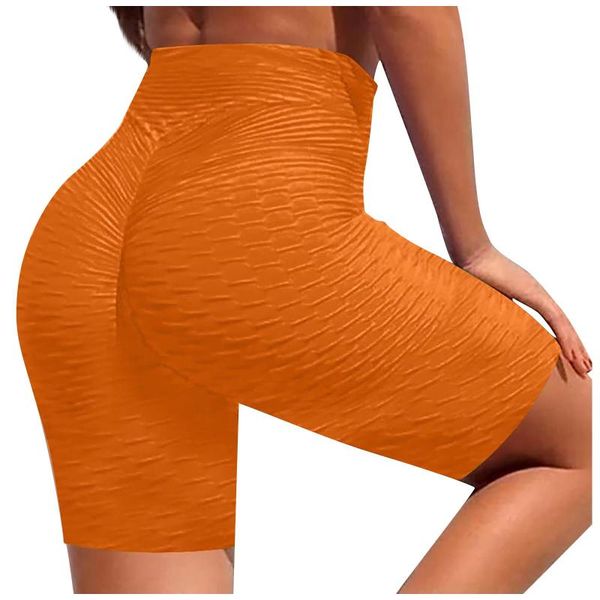 

yoga outfit 2pc women wrinkled leggings tight fitness sports biker shorts hip stretch running elastic pants