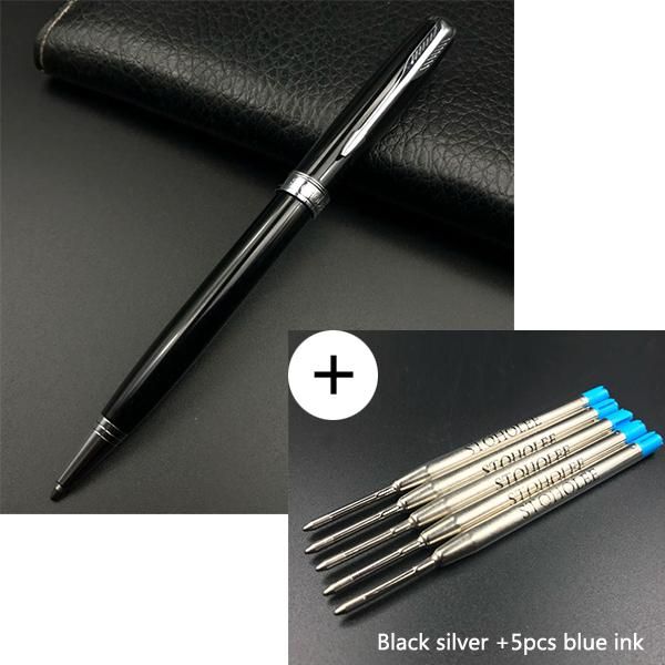 

ballpoint pen metal material men's and women's style stationery signature office school supplier 0.7 mm ink pens, Blue;orange