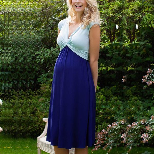 

maternity dresses summer star with the same paragraph dress modal large size women fashion clothes comfortable mom, White
