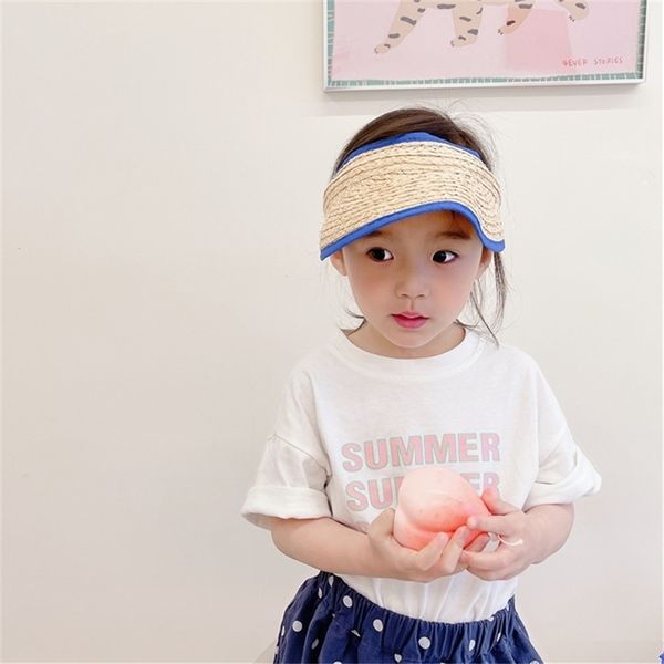 

summer arrival girls fashion letter t shirt kids cotton shirts children clothes 210528, Blue