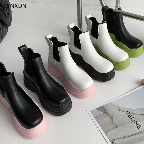 

boots synxdn women short thick bottom roman summer gladiator platform botas femininas 2012 autumn heels 7cm, Black