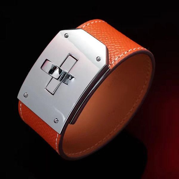 

bangle 2021 fashion jewelry real leather bracelet for women the gift, Black