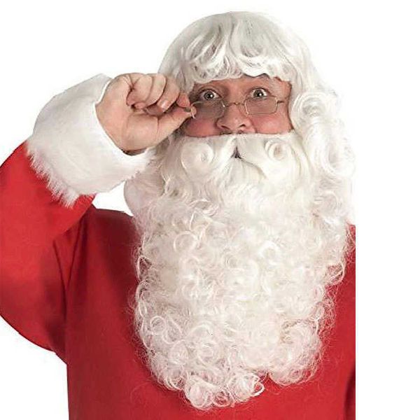 

wig grandpa santa claus white beard, Black