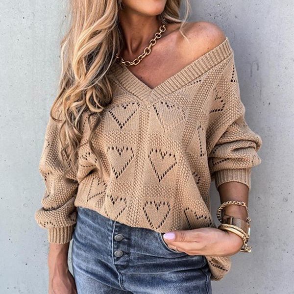 

lasperal trendy solid color pullovers women sweaters hooded v neck loose casual long sleeve knitted, White;black