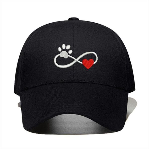 

Heart Shaped Dog Paw Embroidery Dad Hat Men Women 100% Cotton Summer Fashion Baseball Cap Adjustable Dropshipping, Blue;gray
