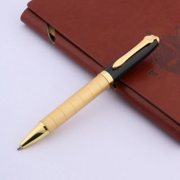 

metal black 701 golden ornament ballpoint pen pens, Blue;orange