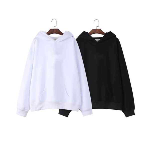 

21ss new men's hoodi women's sportswear fashion street hip hop round neck pure luxury digner clothing pullover sweatshirt loose ho, Black