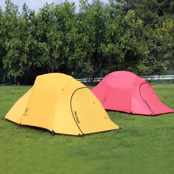 

double layer waterproof windproof camping tent person use beach ultralight barraca aluminum pole tents and shelters