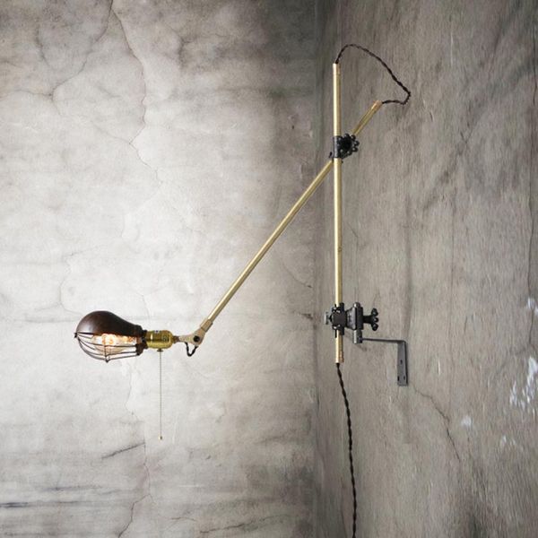 

wall lamp retro industry antique old folding