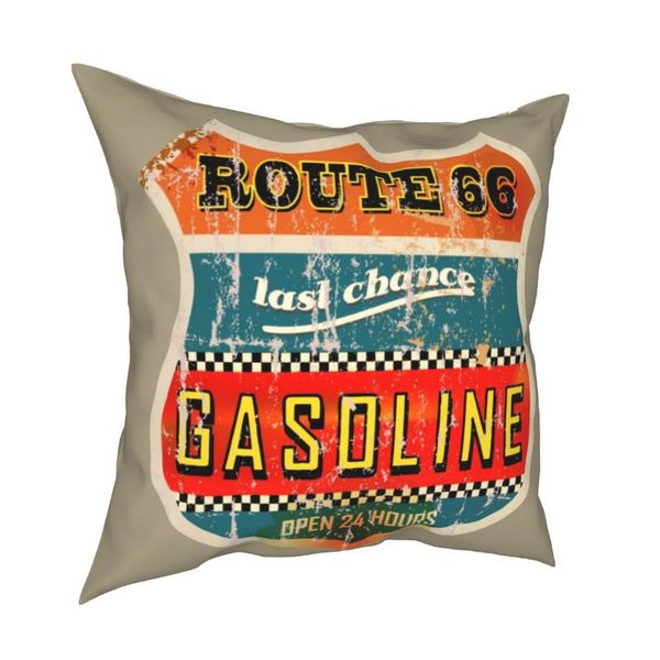 

cushion/decorative pillow route 66 change gasoline cases vintage american road cushion cover decorative throw case for sofa 40x40cm
