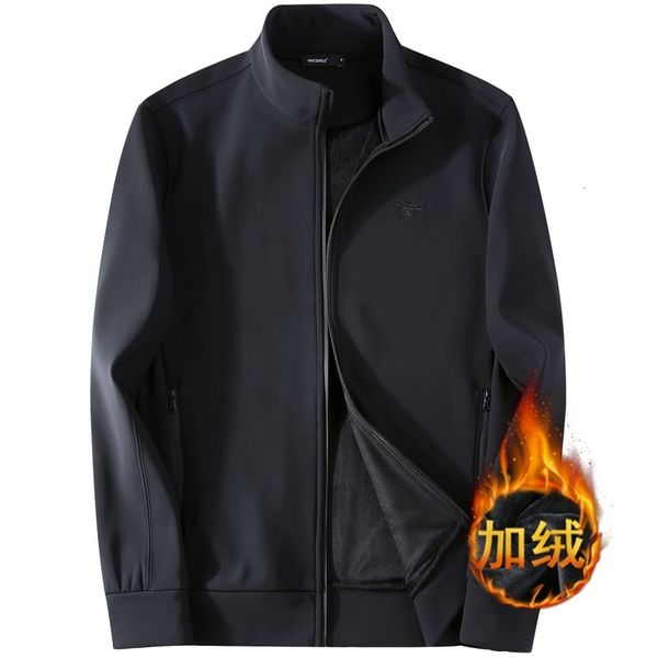 

winter mink zipper coat plush thickened sports sweater loose stand collar warm men's et 86, Black;brown