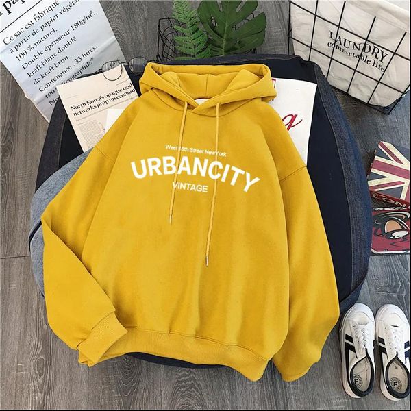 

zuolunouba womens sweatshirt women winter hoody printed letter urbancity harajuku lady pullover loose student long sleeve female, Black