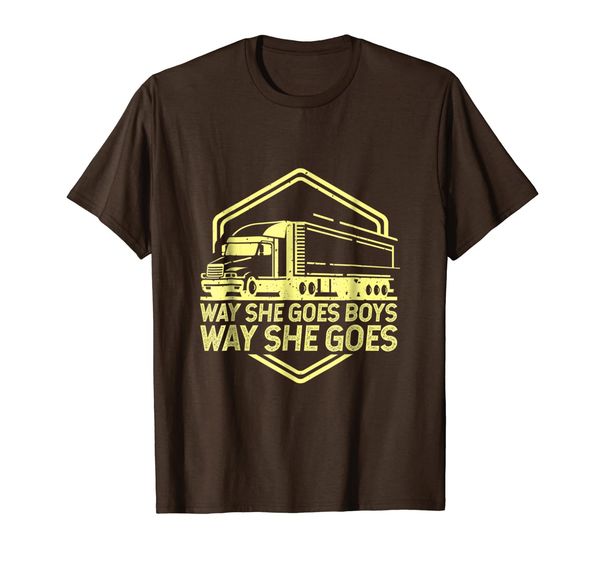 

way she goes boys way she goes cool trucker t-shirt, White;black