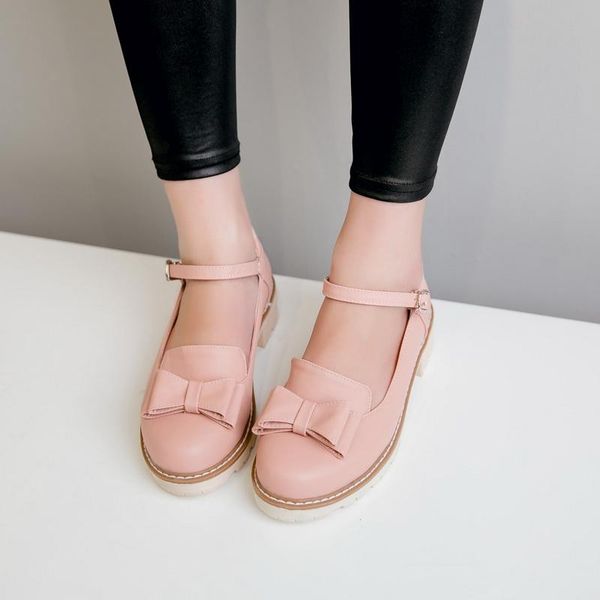 

dress shoes mary jane women japanese style round-headed small soft-soled college doll single european fashion simple, Black