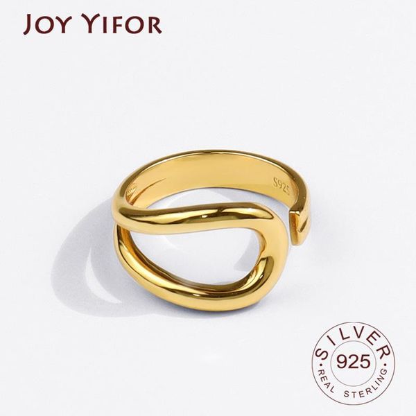 

sterling silver rings for women oval hollowout vintage wedding trendy jewelry large adjustable antique anillos cluster, Golden;silver