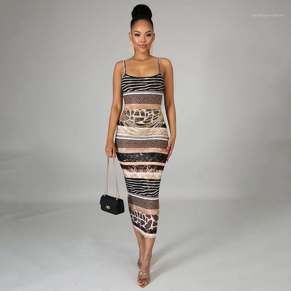 

casual dresses summer famale designer womens printed suspender fashion slim package hips clothing lv7s, Black;gray