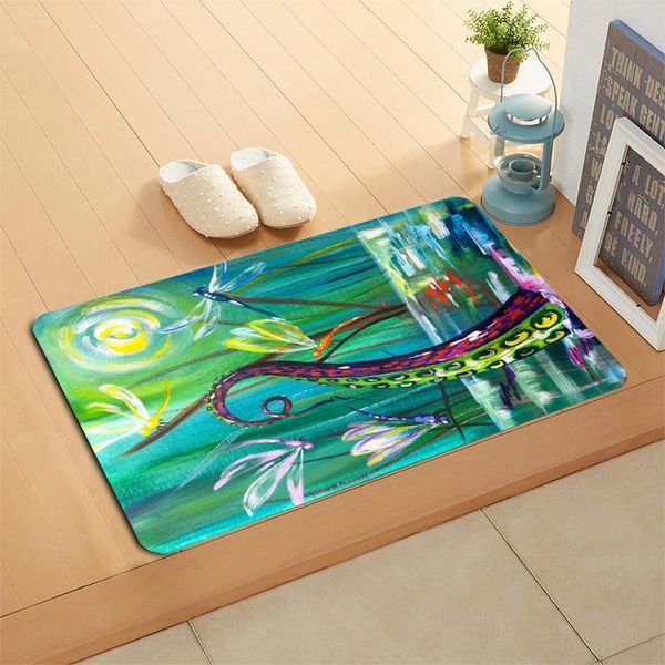 

custom dragonfly paint door mat hallway balcony kitchen mats anti-slip rug living room bathroom carpet doormats bath carpets