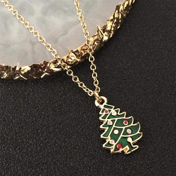 

fashion christmas jewelry lovely xmas decoration necklace tree and gift-box pendant for -year gift necklaces, Silver